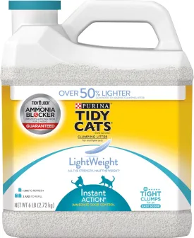 Purina Tidy Cats Light Weight, Low Dust, Clumping Cat Litter, LightWeight Instant Action Multi Cat Litter - 6 lb. Jug