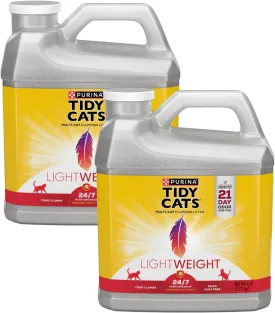 Purina Tidy Cats LightWeight 24/7 Performance Clumping Cat Litter ejeBwH, 2 Pack(6LB)