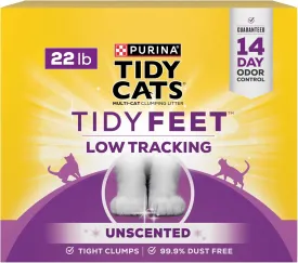 Purina Tidy Cats Tidy Feet Clumping Low Tracking Cat Litter with Odor Control  Unscented - 22 lb. Box