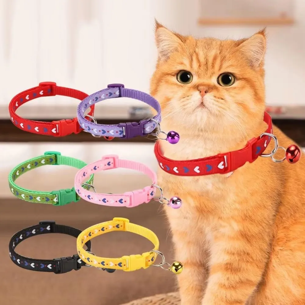 Purple Cat Collar with Bell, XS Dog Collars Girl Cute Soft Adjustable Buckle for XXS XSmall Extra Small Tiny Little Puppies Dogs Pet Female Male Boy Kitten Yorkie Chihuahua X-Small