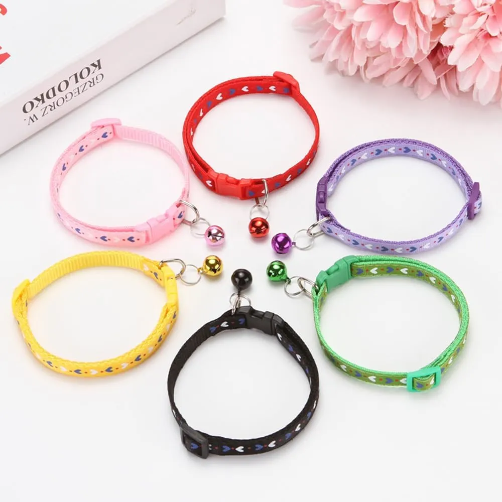 Purple Cat Collar with Bell, XS Dog Collars Girl Cute Soft Adjustable Buckle for XXS XSmall Extra Small Tiny Little Puppies Dogs Pet Female Male Boy Kitten Yorkie Chihuahua X-Small