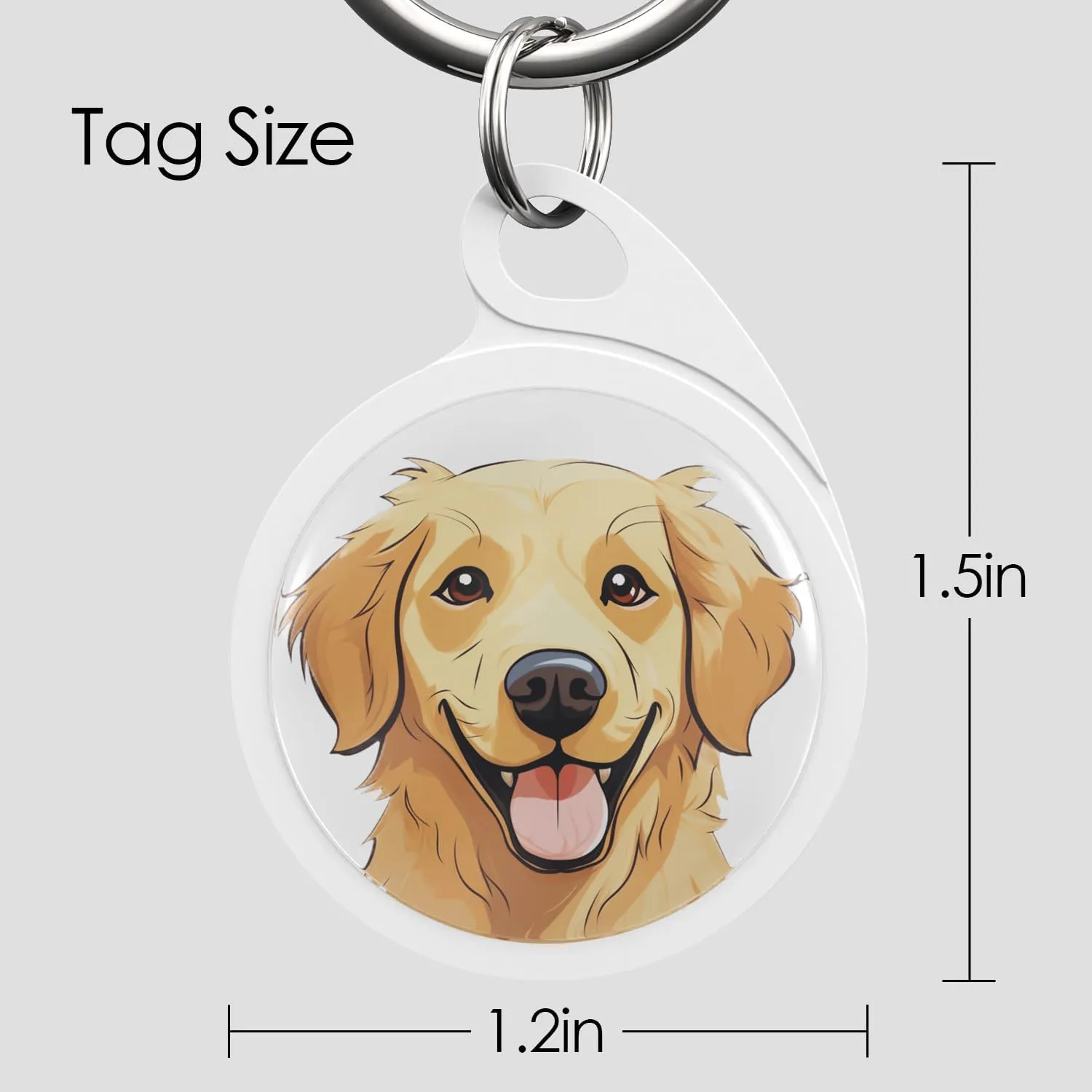 QR Code Dog Tag, Dog Tags Personalized Silent Pet ID Tag Customizable Free Pet Online Profile, Gray Husky