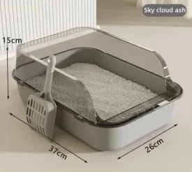 Semi-Enclosed Cat Litter Box
