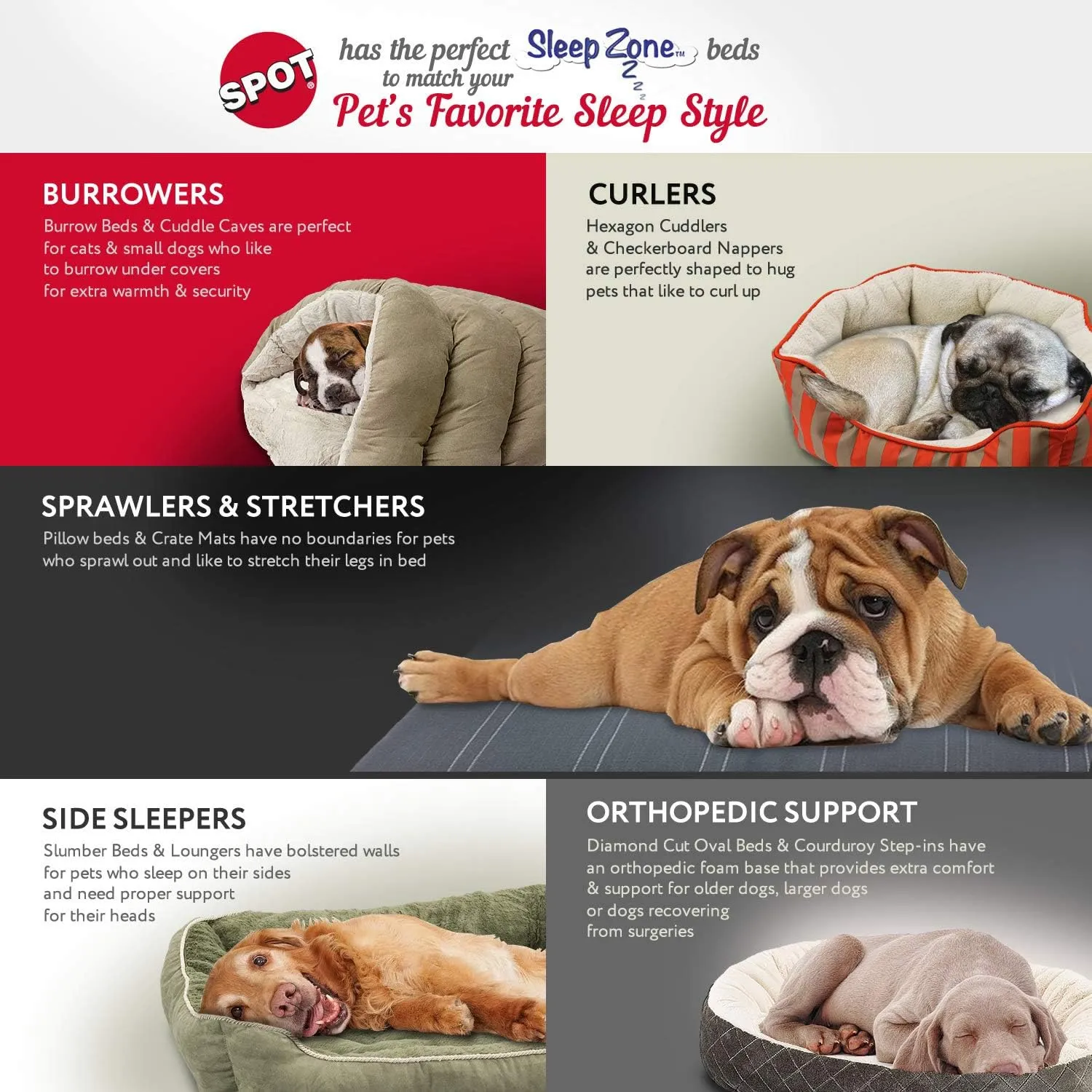 SPOT Sleep Zone Small Pet Bed - High Wall, Reversible Cushion Bed for Indoor Cats & Small Dogs, Durable Faux Suede, Machine Washable for Pets Under 10lbs and 15 inches Long - 18x16in, Chocolate Brown