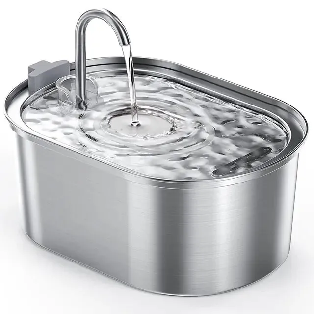 Stainless Steel Cat Water Dispenser – Durable, Hygienic, & Stylish Continuous Water Fountain for Happy, Hydrated Kitties