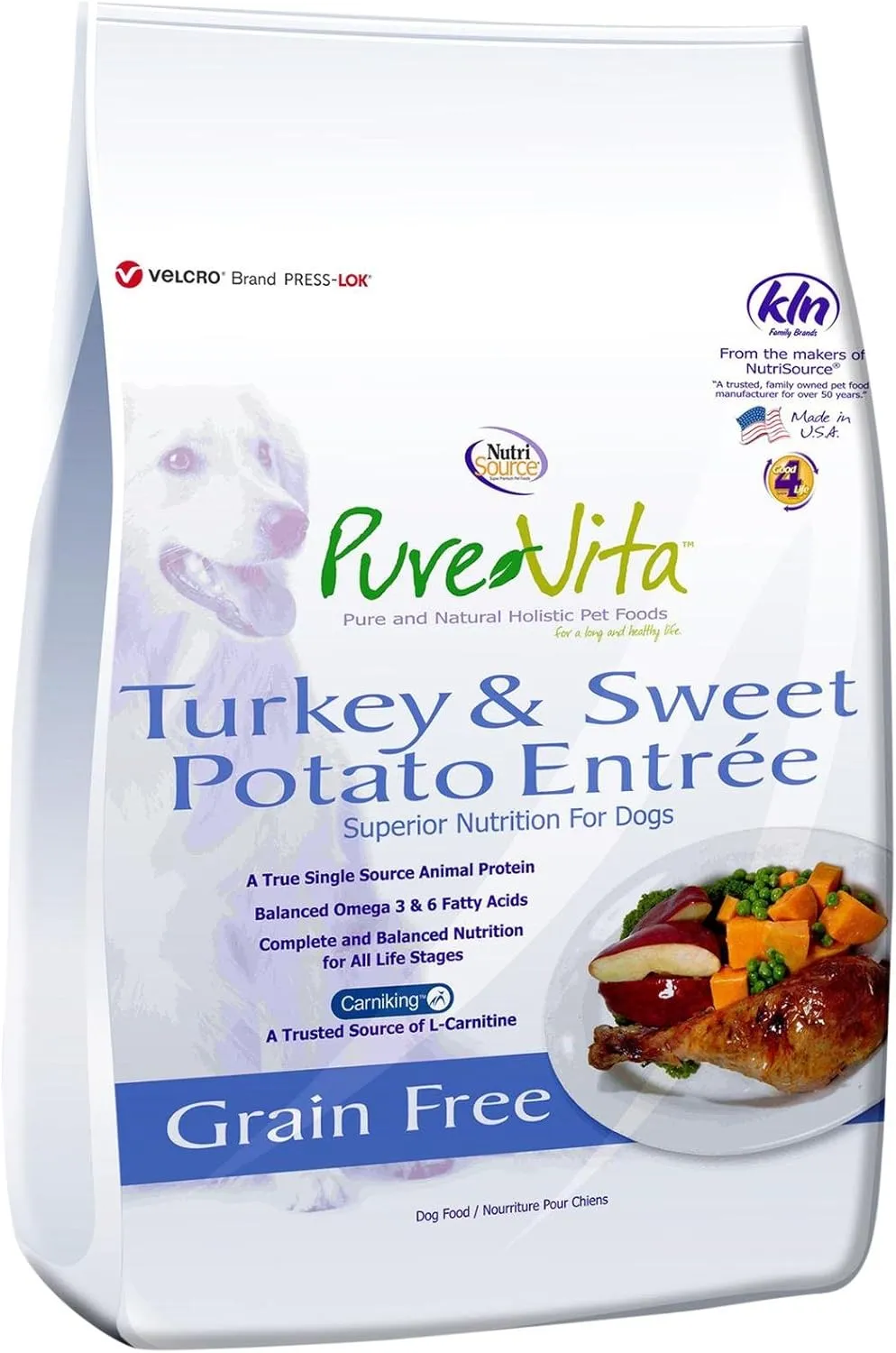 Tuffy'S Pet Food 131643 Tuffy Pure Vita Grain Free Turkey And Sweet Potato Food For Dogs, 25-Pound