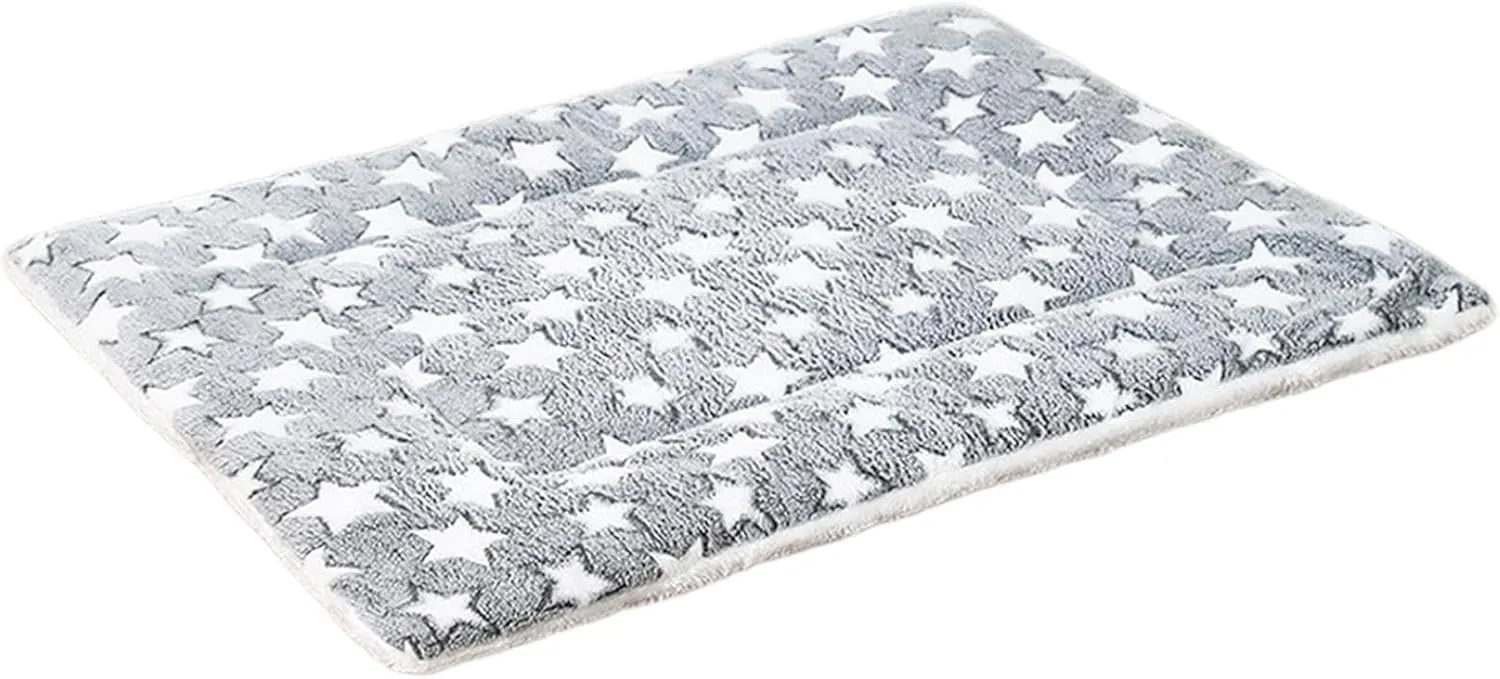 Warm Cat & Small Dog Bed, Self-Warming Pet Pad, Indoor Use, Velvet, Blue and White, 11.0" L x 6.6" W x 1.97" Th