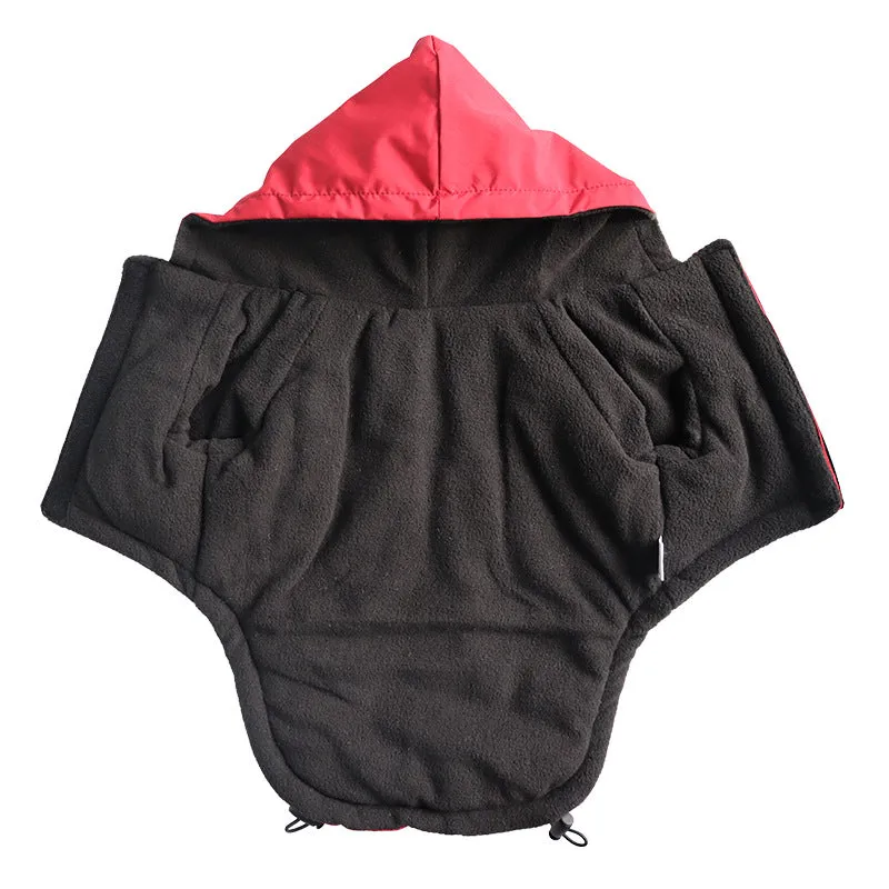 Waterproof Dogs Clothes Reflective Pet Coat Winter Warm Fleece Dog Jackets