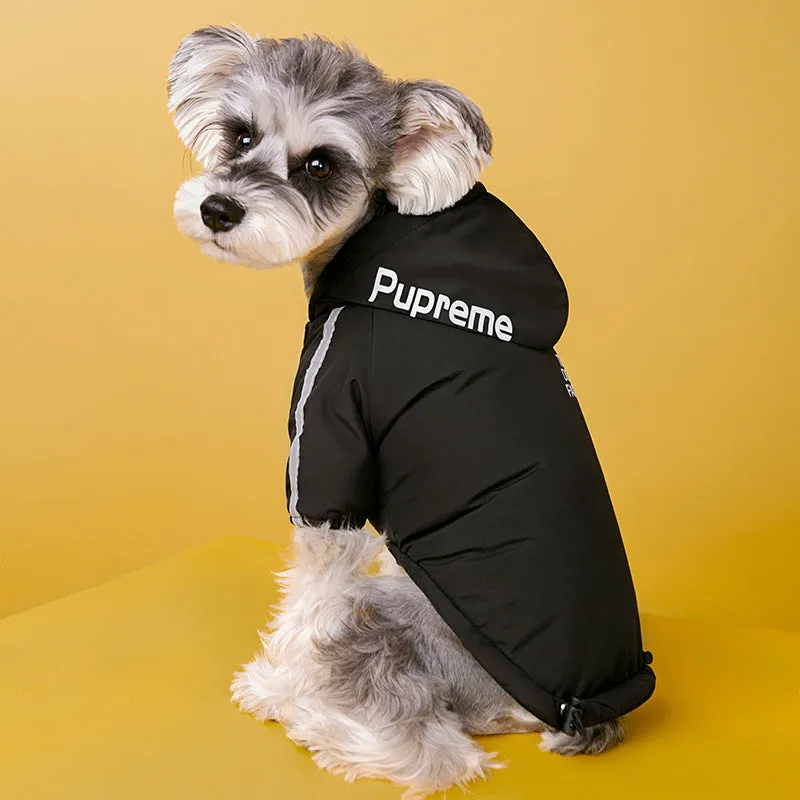 Waterproof Dogs Clothes Reflective Pet Coat Winter Warm Fleece Dog Jackets