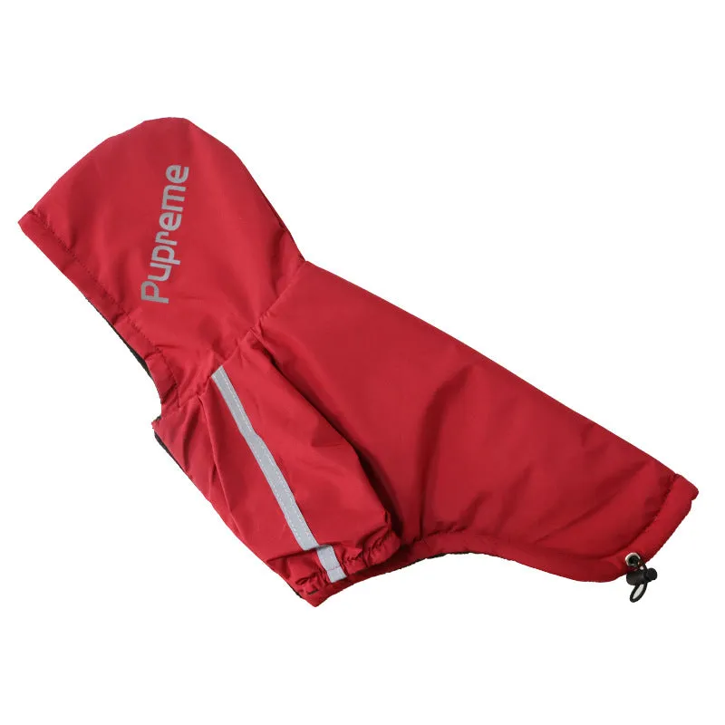 Waterproof Dogs Clothes Reflective Pet Coat Winter Warm Fleece Dog Jackets