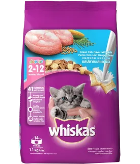 Whiskas Kitten Cat Food Junior Ocean Fish  (2-12 Months) 1.1kg