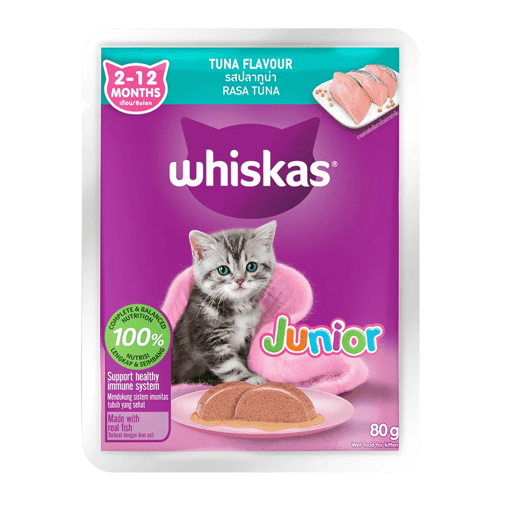 Whiskas Kitten Pouch Junior (2-12 months) – Tuna