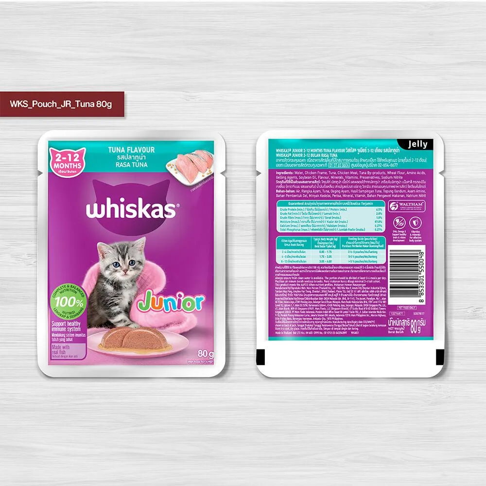 Whiskas Kitten Pouch Junior (2-12 months) – Tuna