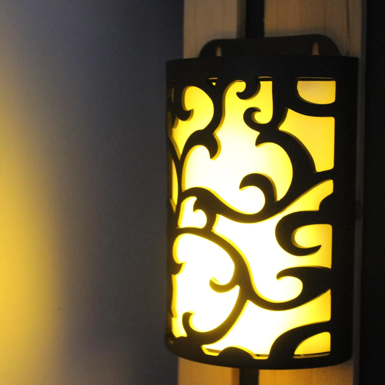 WRalwaysLX 2 Pack Rechargeable Decorative Wall Sconce Candle,Flameless Wall Lanterns , 6 Hours Timer, Waterproof Outdoor/Indoor Flicker Candle,Used for Hallway, Garden